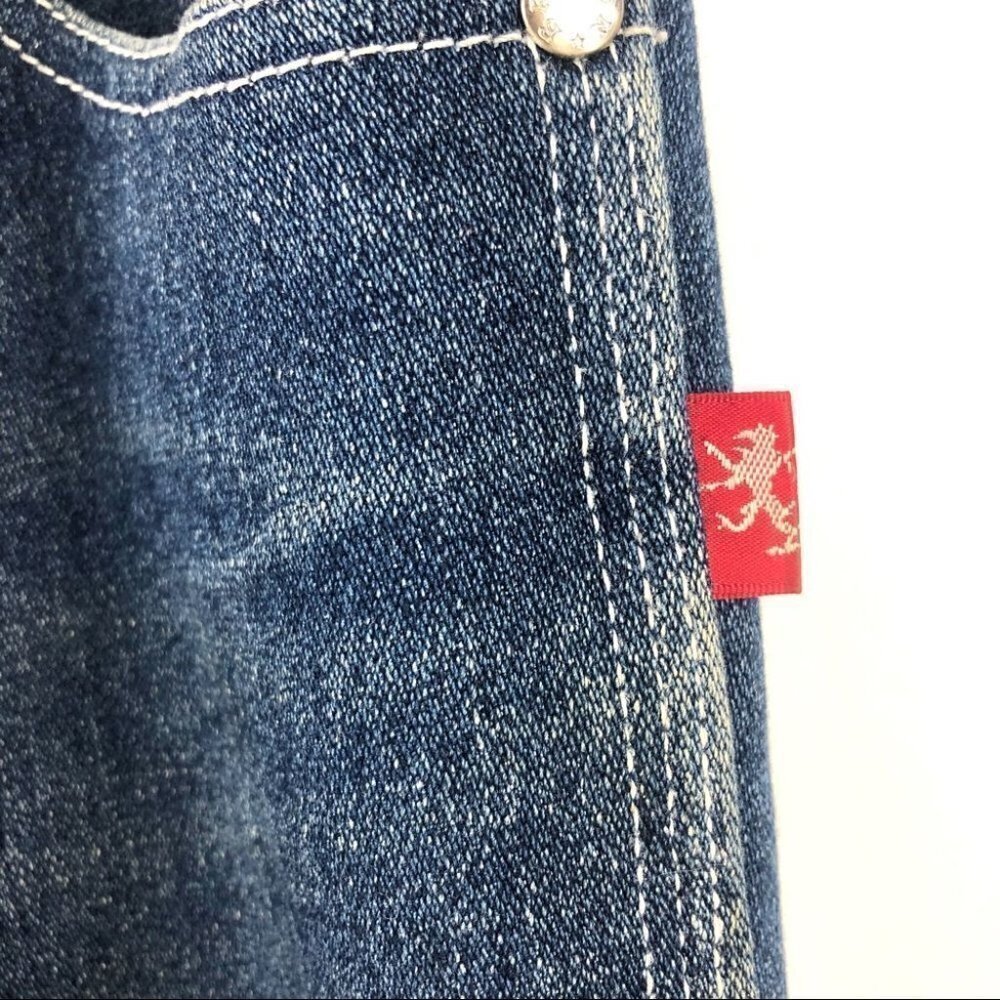 VINTAGE Braxton Ultra High Waisted Straight Leg Bootcut Denim 34 - Picture 4 of 7
